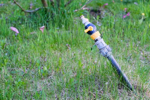 Garden Hose Nozzle Sprayer in the background