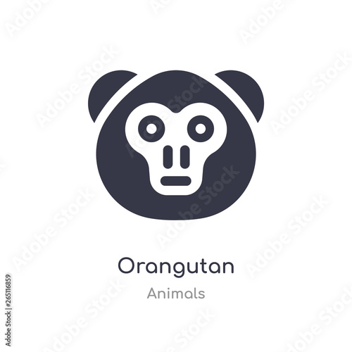 orangutan icon. isolated orangutan icon vector illustration from animals collection. editable sing symbol can be use for web site and mobile app