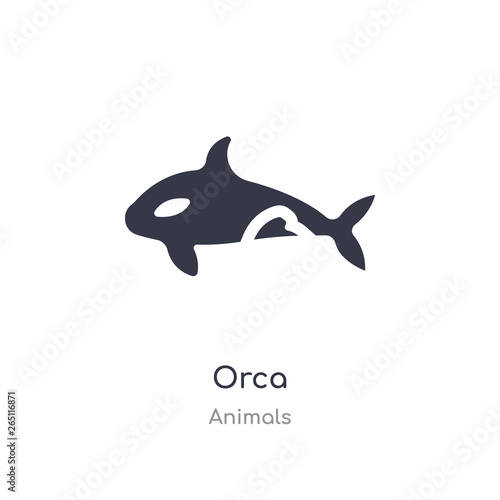 orca icon. isolated orca icon vector illustration from animals collection. editable sing symbol can be use for web site and mobile app