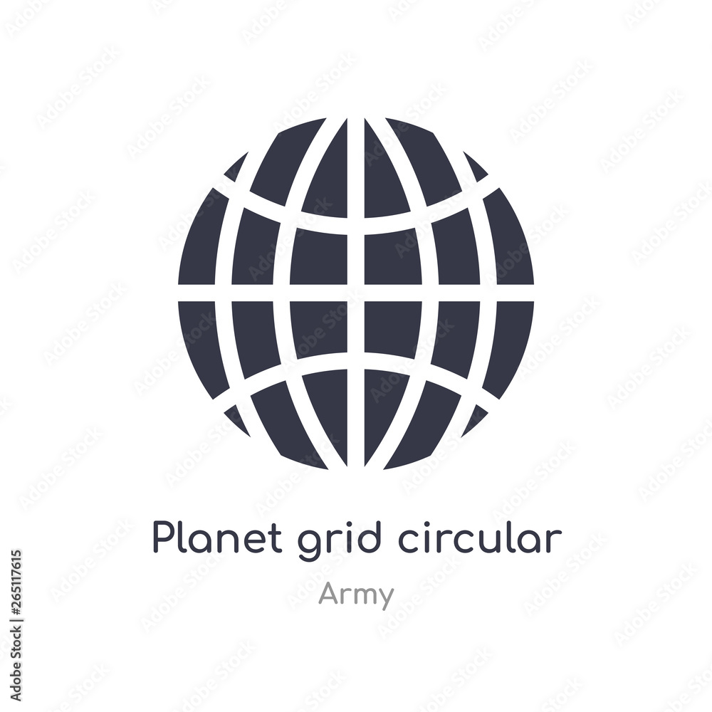 planet grid circular icon. isolated planet grid circular icon vector illustration from army collection. editable sing symbol can be use for web site and mobile app planet grid circular icon. isolated planet grid circular icon vector illustration from army collection. editable sing symbol can be use for web site and mobile app