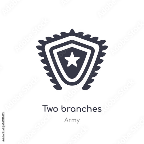 two branches icon. isolated two branches icon vector illustration from army collection. editable sing symbol can be use for web site and mobile app