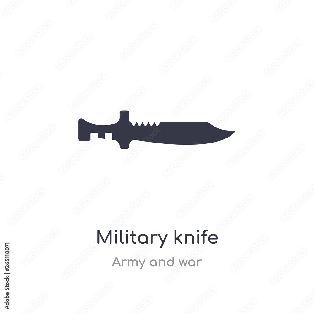 military knife icon. isolated military knife icon vector illustration from army and war collection. editable sing symbol can be use for web site and mobile app military knife icon. isolated military knife icon vector illustration from army and war collection. editable sing symbol can be use for web site and mobile app
