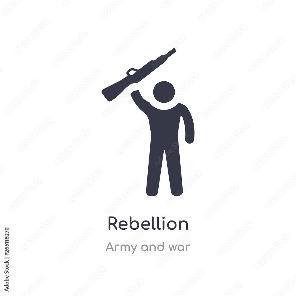 rebellion icon. isolated rebellion icon vector illustration from army and war collection. editable sing symbol can be use for web site and mobile app rebellion icon. isolated rebellion icon vector illustration from army and war collection. editable sing symbol can be use for web site and mobile app