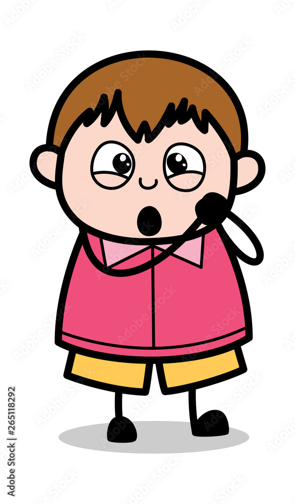 Feeling Loved - Teenager Cartoon Fat Boy Vector Illustration Feeling Loved - Teenager Cartoon Fat Boy Vector Illustration