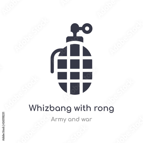 whizbang with rong icon. isolated whizbang with rong icon vector illustration from army and war collection. editable sing symbol can be use for web site and mobile app