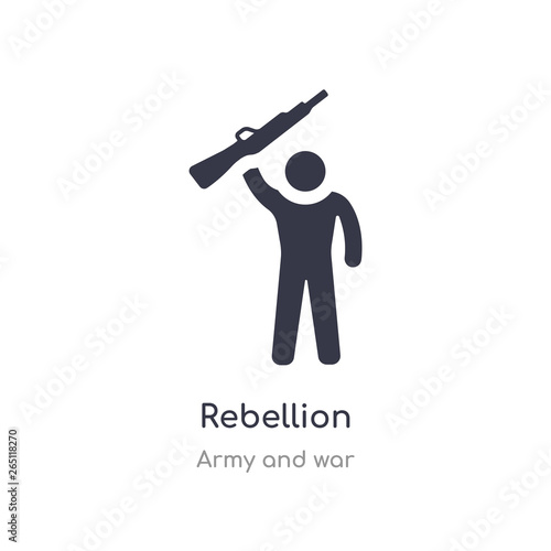 rebellion icon. isolated rebellion icon vector illustration from army and war collection. editable sing symbol can be use for web site and mobile app