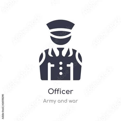 officer icon. isolated officer icon vector illustration from army and war collection. editable sing symbol can be use for web site and mobile app