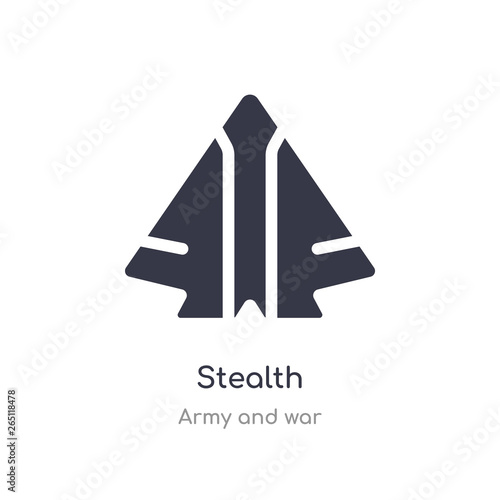 stealth icon. isolated stealth icon vector illustration from army and war collection. editable sing symbol can be use for web site and mobile app
