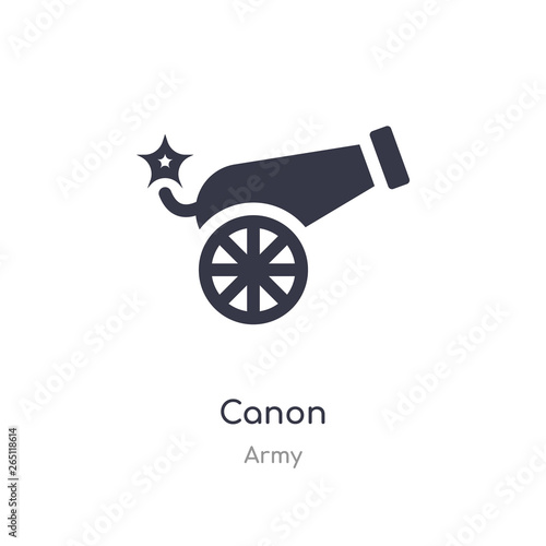 canon icon. isolated canon icon vector illustration from army collection. editable sing symbol can be use for web site and mobile app