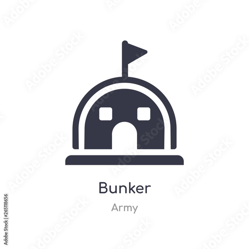 bunker icon. isolated bunker icon vector illustration from army collection. editable sing symbol can be use for web site and mobile app