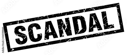 square grunge black scandal stamp