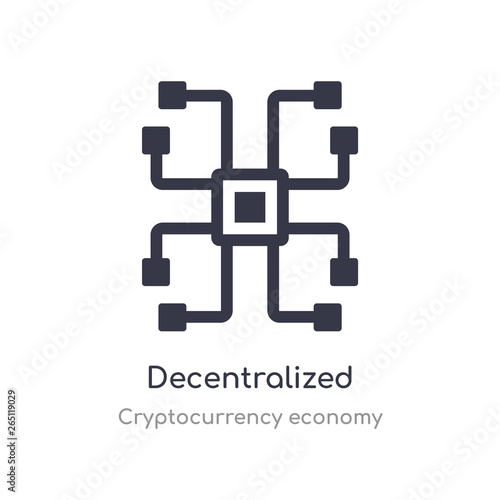 decentralized icon. isolated decentralized icon vector illustration from cryptocurrency economy collection. editable sing symbol can be use for web site and mobile app