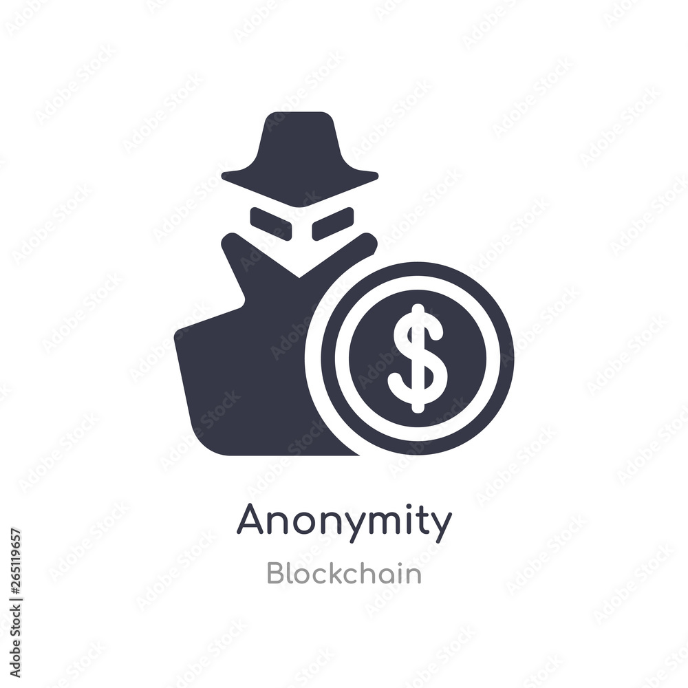 anonymity icon. isolated anonymity icon vector illustration from blockchain collection. editable sing symbol can be use for web site and mobile app anonymity icon. isolated anonymity icon vector illustration from blockchain collection. editable sing symbol can be use for web site and mobile app
