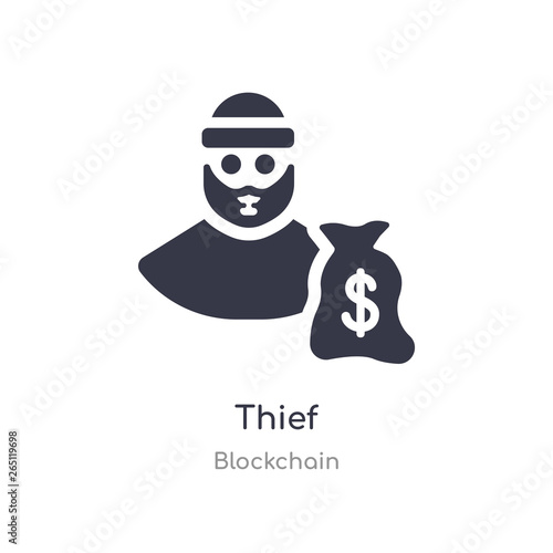 thief icon. isolated thief icon vector illustration from blockchain collection. editable sing symbol can be use for web site and mobile app