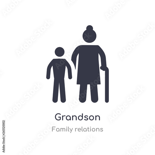 grandson icon. isolated grandson icon vector illustration from family relations collection. editable sing symbol can be use for web site and mobile app