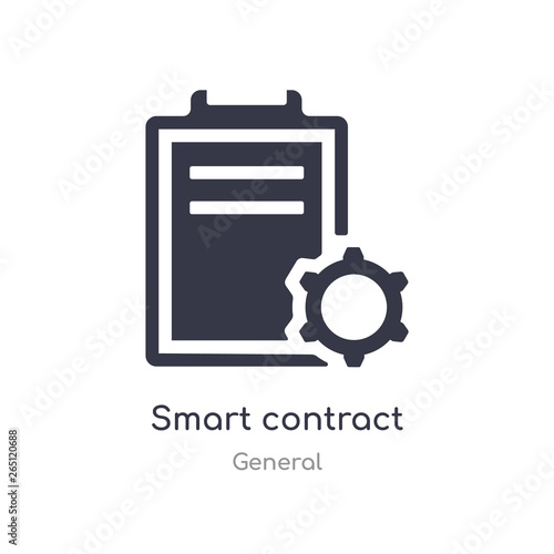 smart contract icon. isolated smart contract icon vector illustration from general collection. editable sing symbol can be use for web site and mobile app