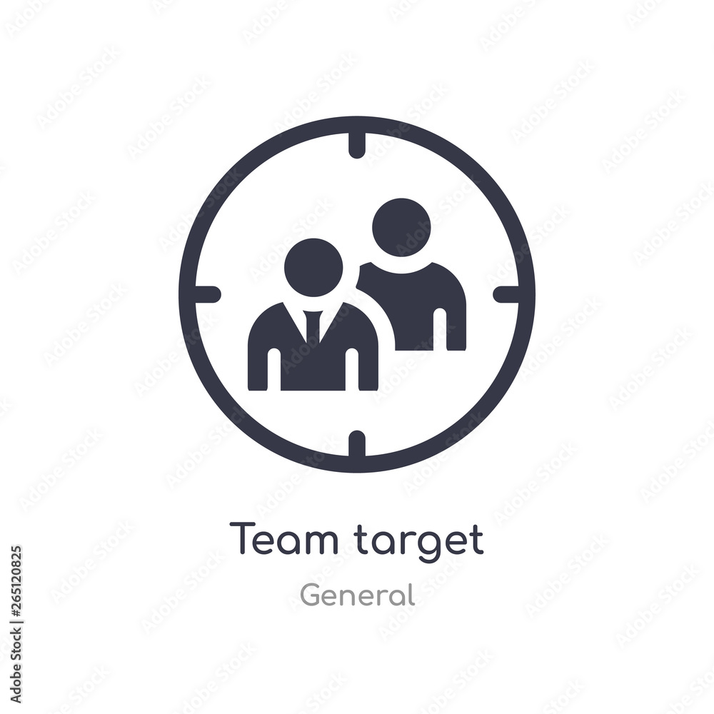 team target icon. isolated team target icon vector illustration from general collection. editable sing symbol can be use for web site and mobile app