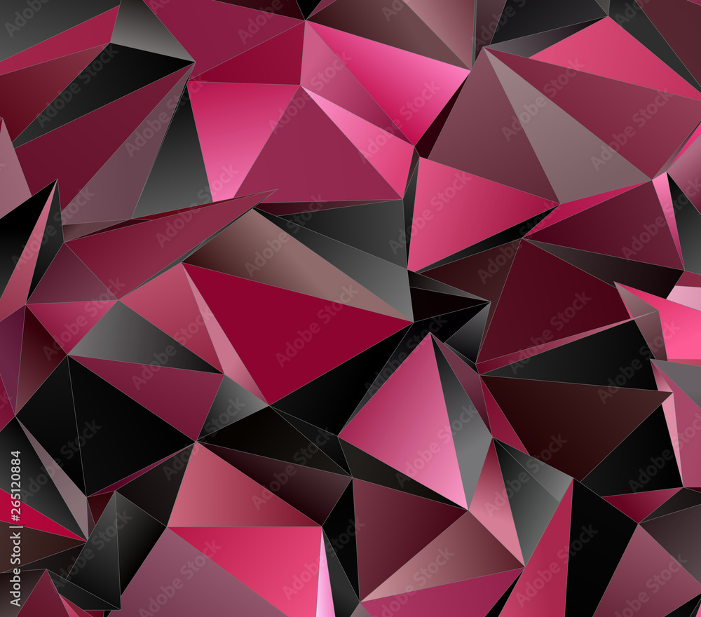 Fototapeta premium 3d Triangles, abstract background. Design wallpaper.