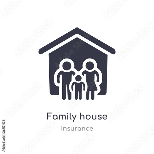 family house icon. isolated family house icon vector illustration from insurance collection. editable sing symbol can be use for web site and mobile app