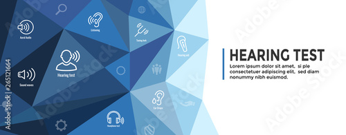Hearing Test Web Header Banner - Sound Wave Images Set