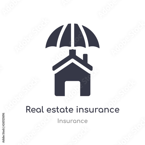 real estate insurance icon. isolated real estate insurance icon vector illustration from insurance collection. editable sing symbol can be use for web site and mobile app