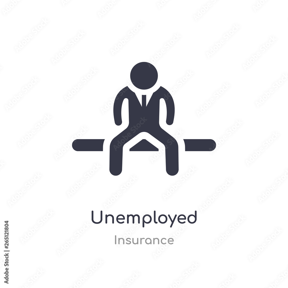 unemployed icon. isolated unemployed icon vector illustration from insurance collection. editable sing symbol can be use for web site and mobile app unemployed icon. isolated unemployed icon vector illustration from insurance collection. editable sing symbol can be use for web site and mobile app