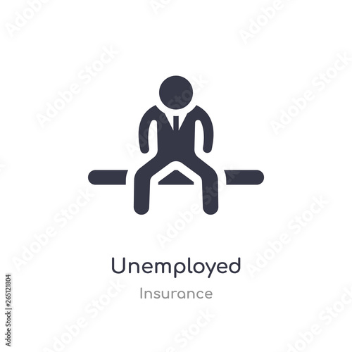 unemployed icon. isolated unemployed icon vector illustration from insurance collection. editable sing symbol can be use for web site and mobile app