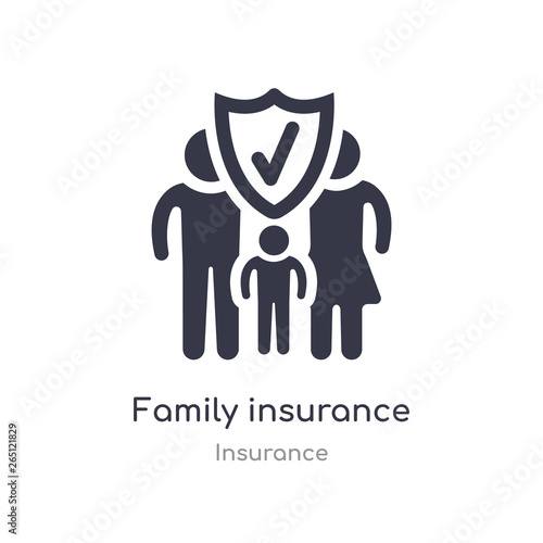 family insurance icon. isolated family insurance icon vector illustration from insurance collection. editable sing symbol can be use for web site and mobile app