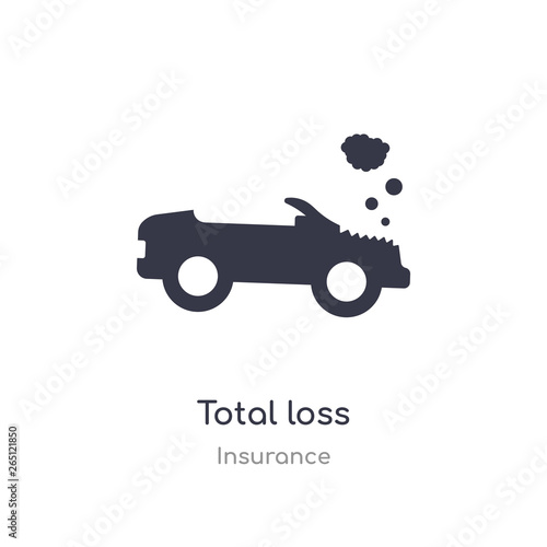 total loss icon. isolated total loss icon vector illustration from insurance collection. editable sing symbol can be use for web site and mobile app