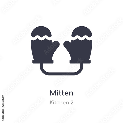 mitten icon. isolated mitten icon vector illustration from kitchen 2 collection. editable sing symbol can be use for web site and mobile app