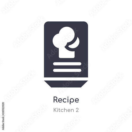 recipe icon. isolated recipe icon vector illustration from kitchen 2 collection. editable sing symbol can be use for web site and mobile app
