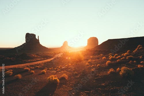 Monument Valley at sunrise, Arizona, USA