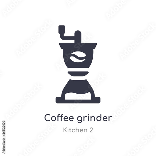 coffee grinder icon. isolated coffee grinder icon vector illustration from kitchen 2 collection. editable sing symbol can be use for web site and mobile app