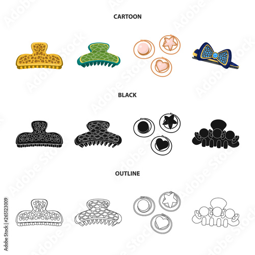 Vector illustration of beauty and fashion icon. Collection of beauty and female stock vector illustration.