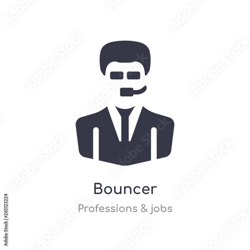 bouncer icon. isolated bouncer icon vector illustration from professions & jobs collection. editable sing symbol can be use for web site and mobile app