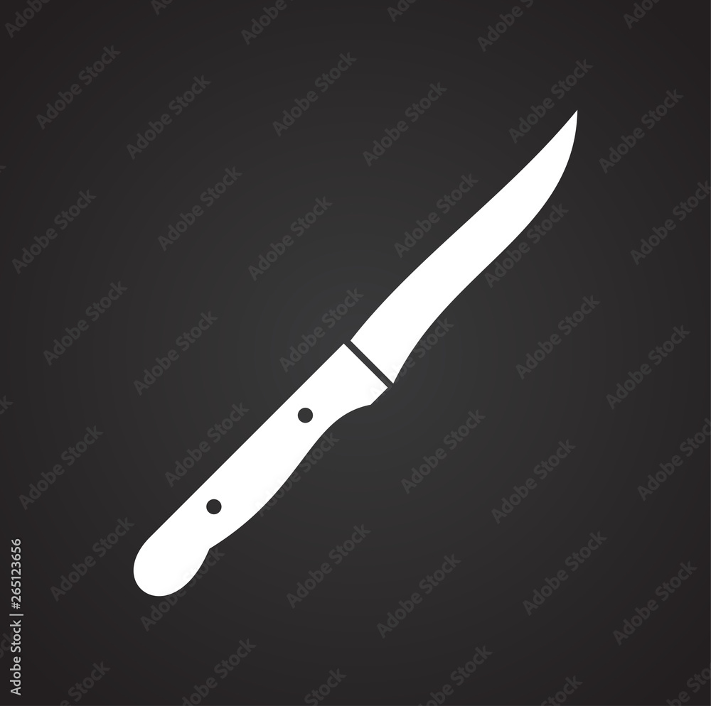 Obraz premium Knife icon on background for graphic and web design. Simple vector sign. Internet concept symbol for website button or mobile app.