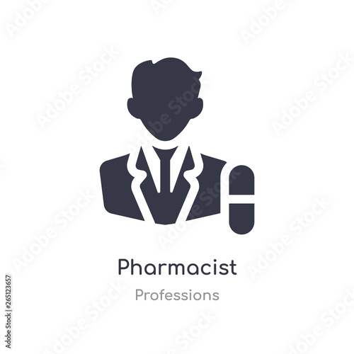 pharmacist icon. isolated pharmacist icon vector illustration from professions collection. editable sing symbol can be use for web site and mobile app
