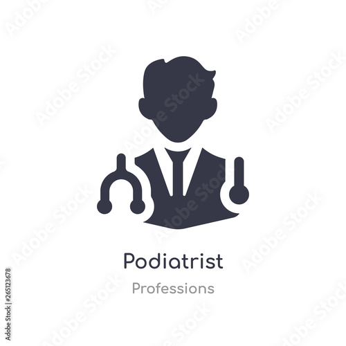 podiatrist icon. isolated podiatrist icon vector illustration from professions collection. editable sing symbol can be use for web site and mobile app