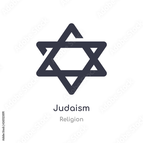 judaism icon. isolated judaism icon vector illustration from religion collection. editable sing symbol can be use for web site and mobile app