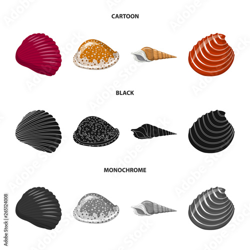 Isolated object of animal and decoration symbol. Collection of animal and ocean stock symbol for web.