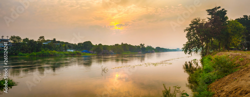 Sunrise over the river Kwai, Kanchanaburi, Thailand. Panorama © Olga Khoroshunova