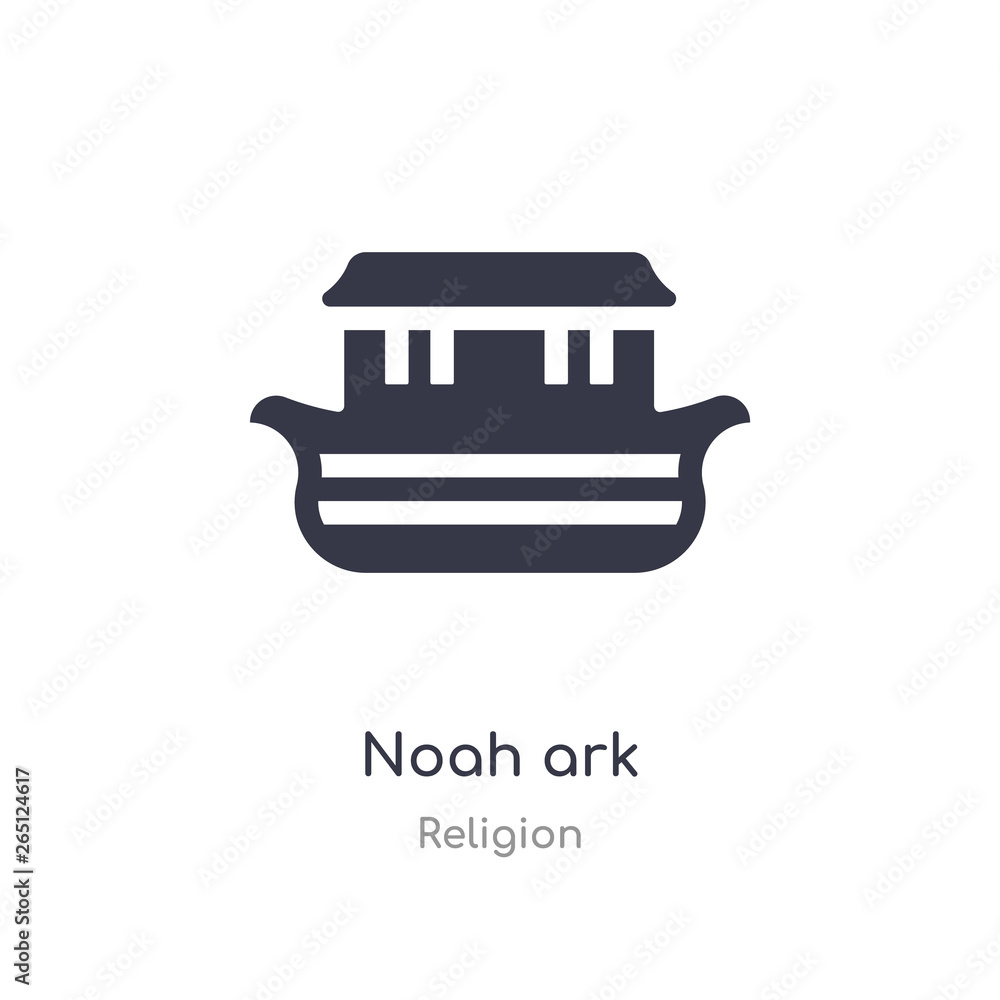 noah ark icon. isolated noah ark icon vector illustration from religion collection. editable sing symbol can be use for web site and mobile app