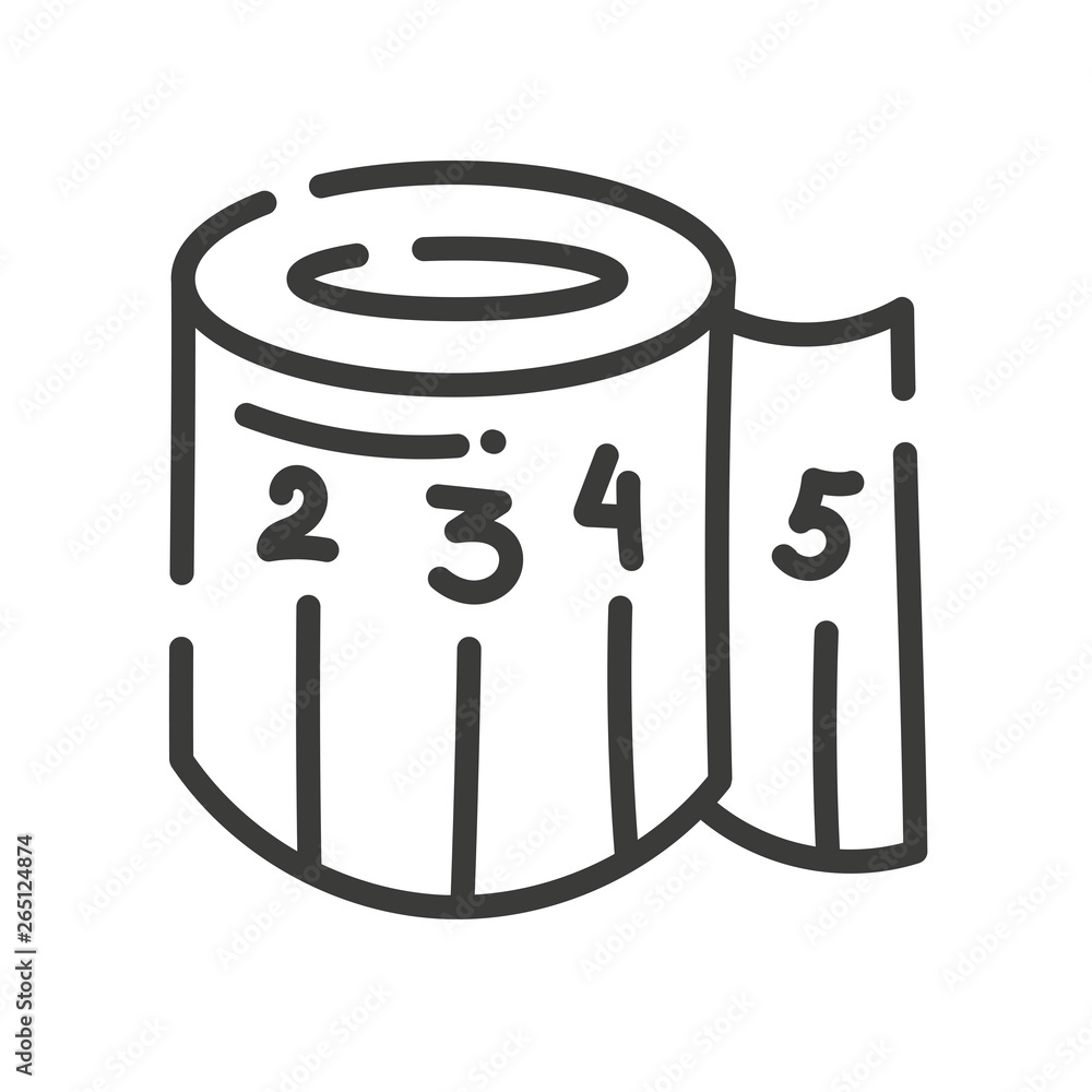 trendy line style icon about sewing toys - tape measure trendy line style icon about sewing toys - tape measure