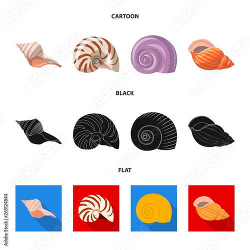 Vector design of animal and decoration icon. Collection of animal and ocean stock symbol for web.