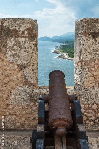 Kuba, Santiago de Kuba; Die Festung " Castillo de San Pedro de la Roca ".