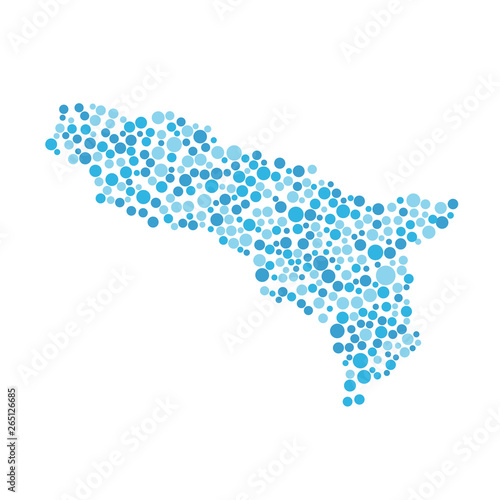 Vector map Abkhazian. Isolated vector Illustration. Black on White background. EPS 10 Illustration.