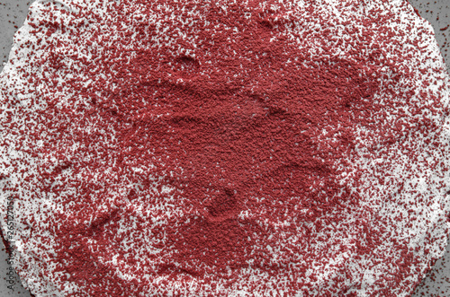 Close-up. Cocoa sprinkle. Texture. Background.