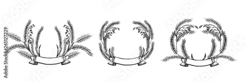 Collection of wheat wreath set