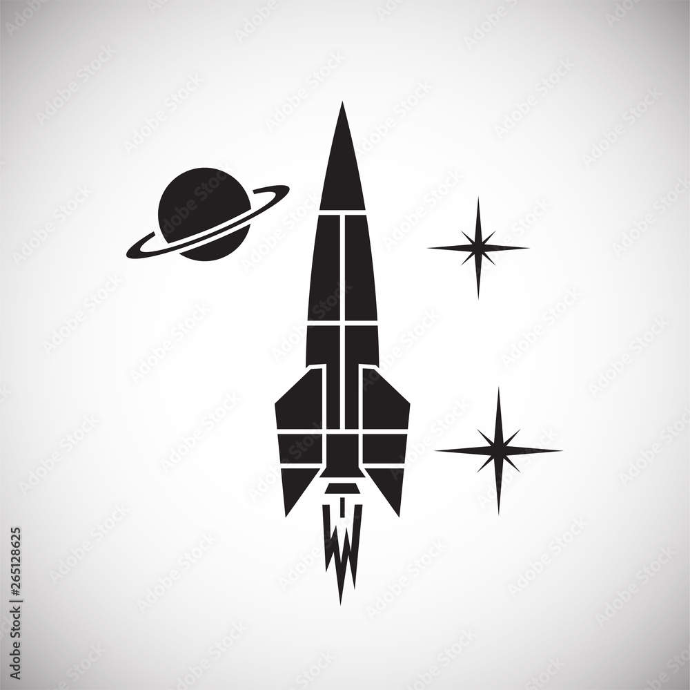 Rocket icon on background for graphic and web design. Simple vector sign. Internet concept symbol for website button or mobile app. Rocket icon on background for graphic and web design. Simple vector sign. Internet concept symbol for website button or mobile app.