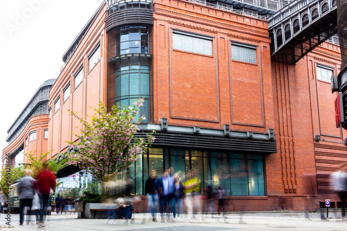 Old architecture in Poznań, Poland city old town, impressive old building city mall, shopping center